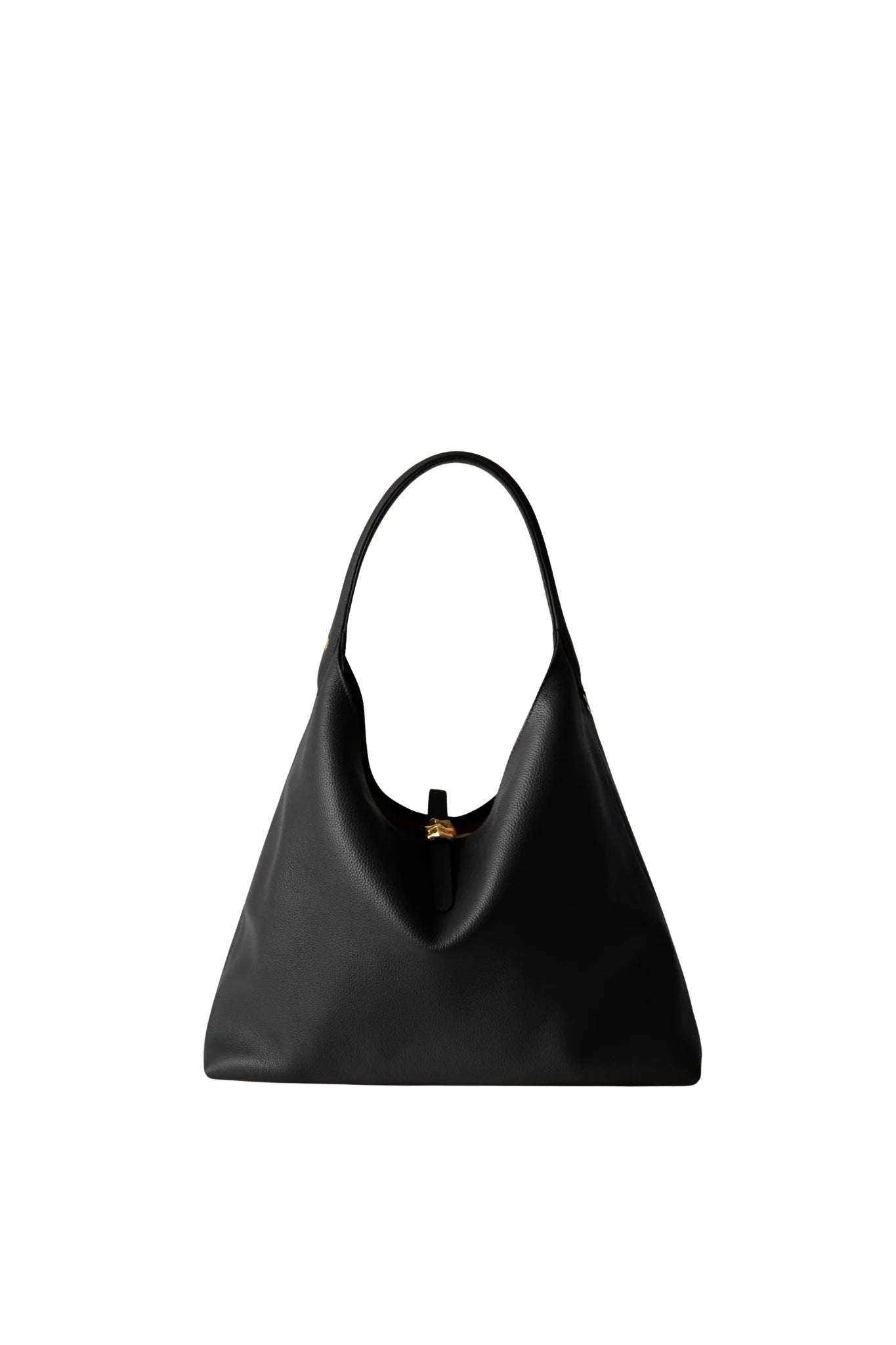 Stamped Leather Petra Tote (Black)