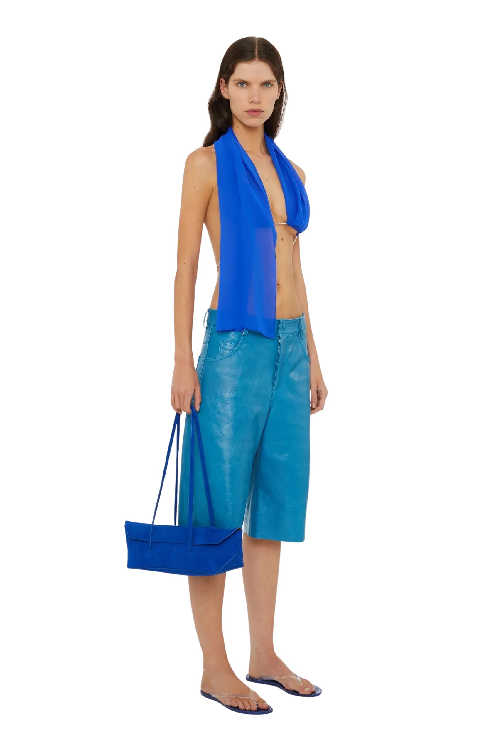 Silk Scarf Chain Bra Top