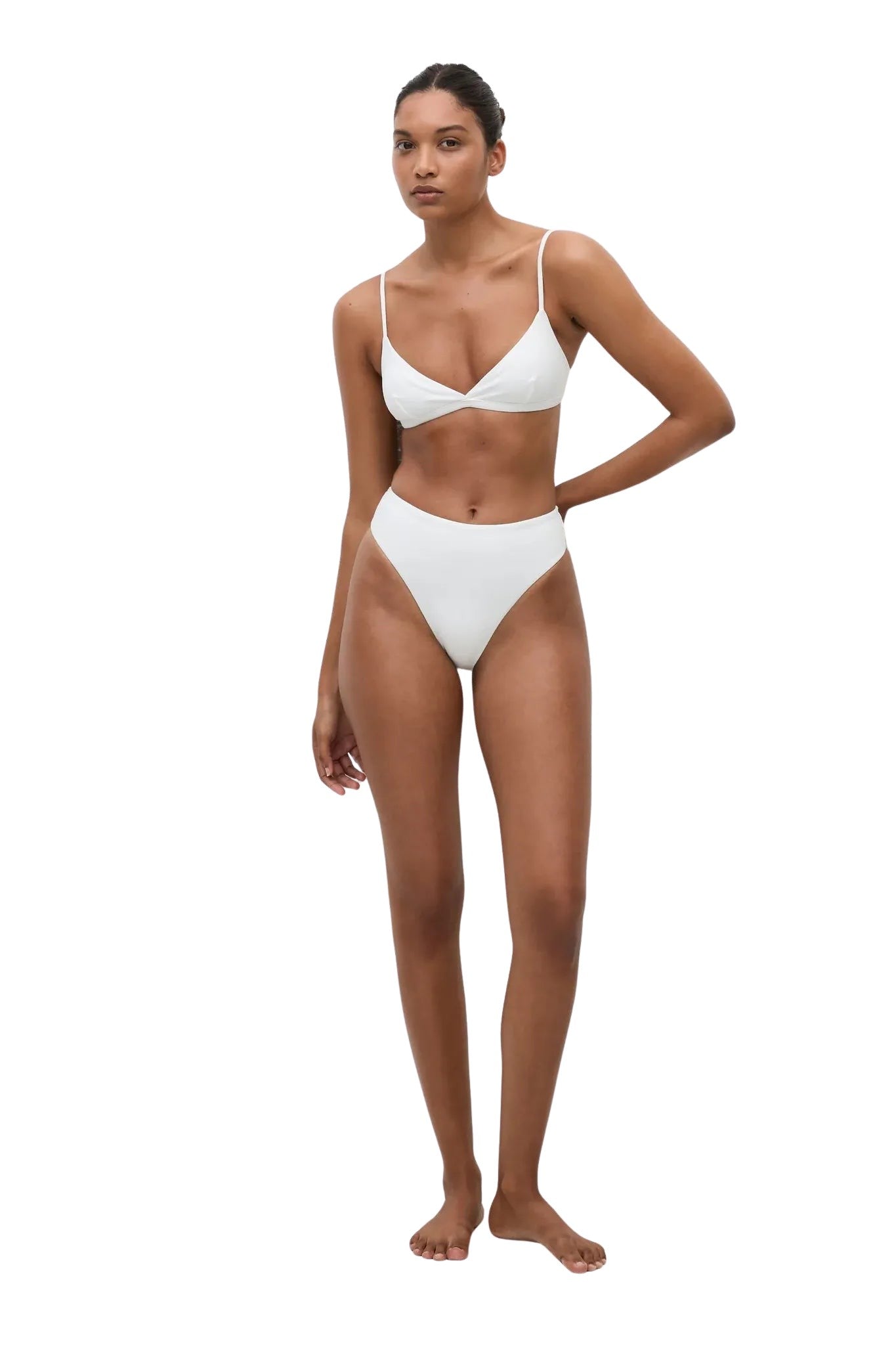 Tri Crop Top (Chalk Crinkle)